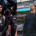 Khabib Nurmagomedov (L), Zlatan Ibrahimović (R)