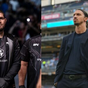 Khabib Nurmagomedov (L), Zlatan Ibrahimović (R)