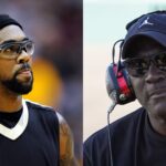 Marcus Jordan (L) and Michael Jordan (R)