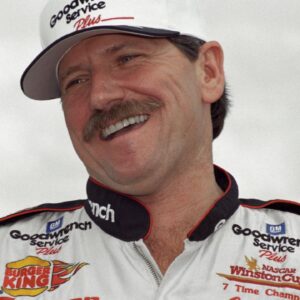 Dale Earnhardt Sr. of the Goodwrench Chevrolet car gets ready for the Checker Auto Parts/Dura Lube 500 at Phoenix International Raceway.