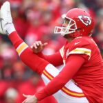 Kansas City Chiefs punter Dustin Colquitt (2) against the Houston Texans in the AFC Divisional Round playoff football game at Arrowhead Stadium.