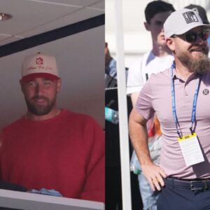 Taylor Swift, Travis Kelce and Ryan Fitzpatrick