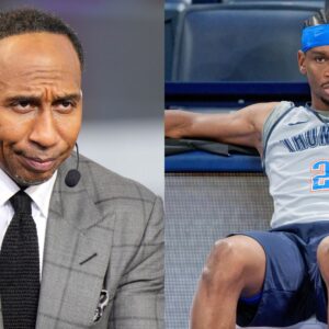 Stephen A. Smith (L) and Shai Gilgeous-Alexander (R)