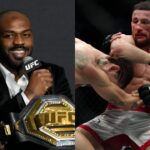 Jon Jones (L) and Merab Dvalishvili (R)