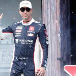 NASCAR Cup Series driver Denny Hamlin (11) walks out onto the stage for driver introductions before the EchoPark Automotive Grand Prix at Circuit of the Americas.