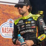 NASCAR Cup Series driver Ryan Blaney (12) during driver introductions for the Cracker Barrel 400 at Nashville Superspeedway.