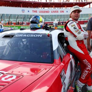 NASCAR Cup Series driver Noah Gragson (4) before the NASCAR All-Star Open at North Wilkesboro Speedway.