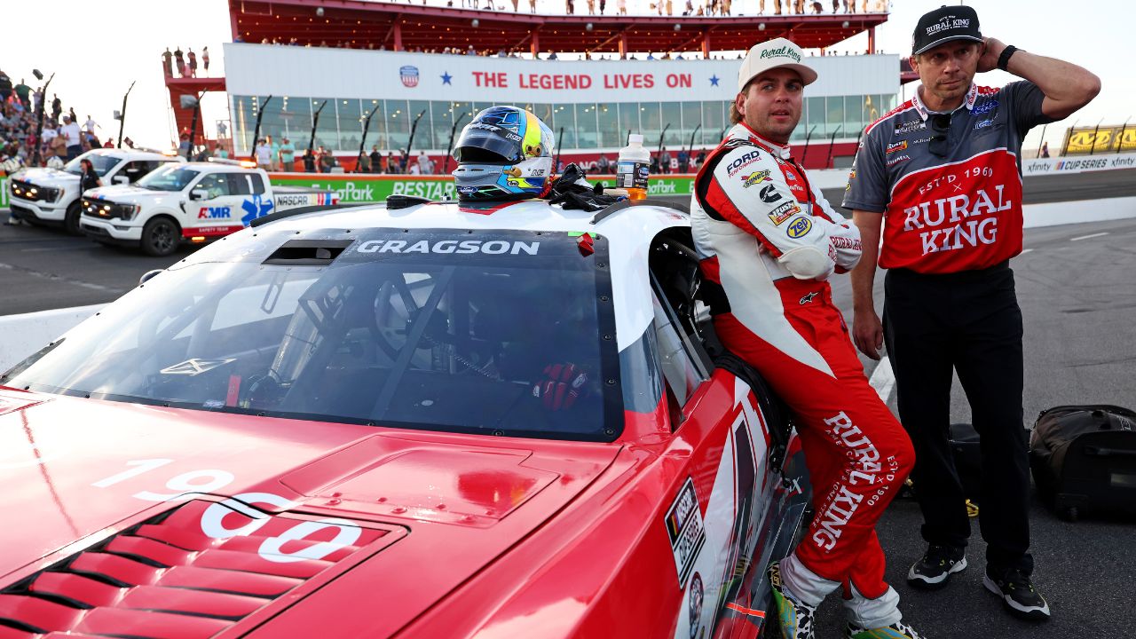 NASCAR Cup Series driver Noah Gragson (4) before the NASCAR All-Star Open at North Wilkesboro Speedway.