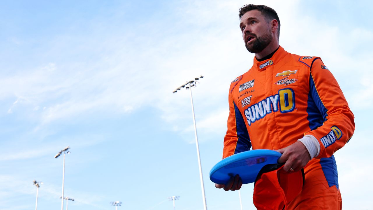 NASCAR Cup Series driver Ricky Stenhouse Jr. (47) is introduced before the NASCAR All-Star Open at North Wilkesboro Speedway.