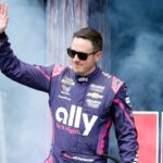 NASCAR Cup Series driver Alex Bowman (48) walks out onto the stage for driver introductions before the EchoPark Automotive Grand Prix at Circuit of the Americas.