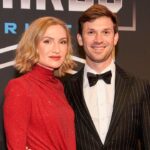 NASCAR Cup Series driver Daniel Suarez and wife Julia Piquet during the NASCAR Awards Banquet at Charlotte Convention Center.