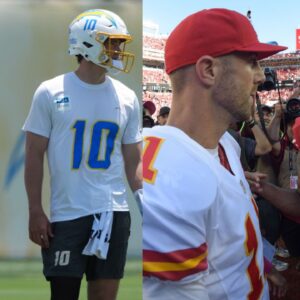 Trey Lance with Justin Herbert; Alex Smith and Colin Kaepernick