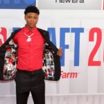 Ace Bailey arrives before the first round of the 2025 NBA Draft at Barclays Center.