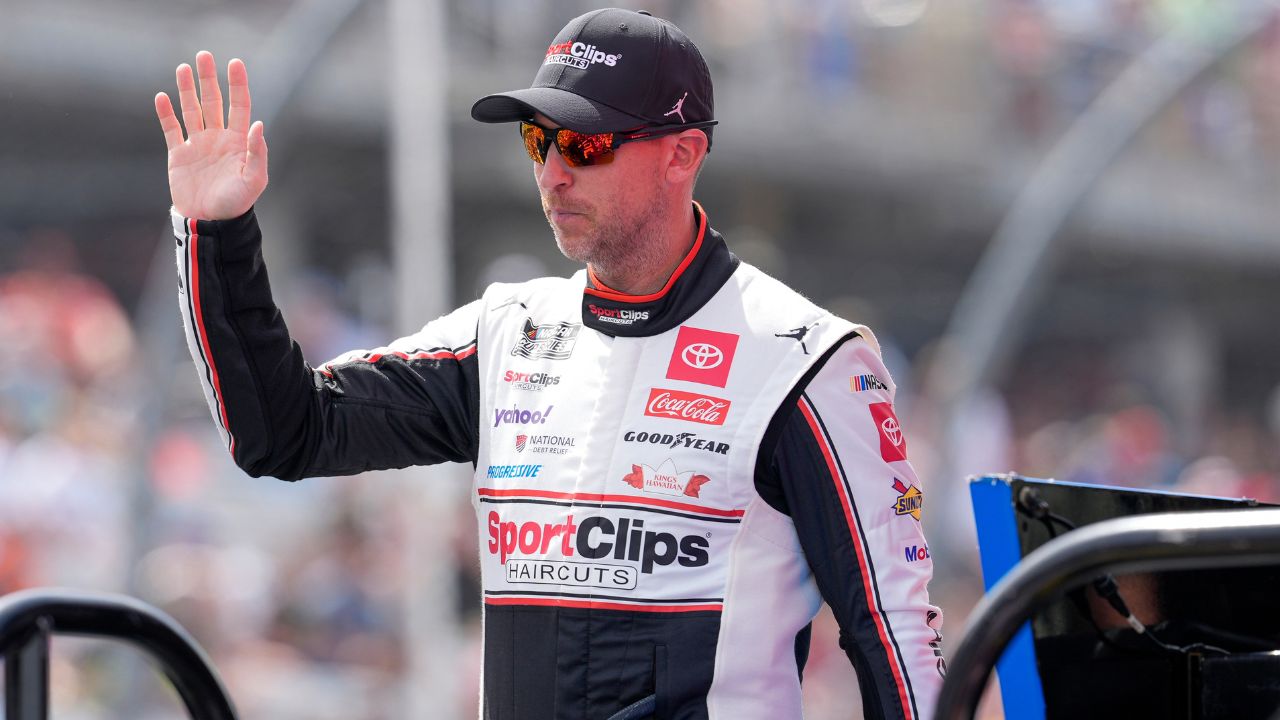 NASCAR Cup Series driver Denny Hamlin (11) during intros during the Goodyear 400 at Darlington Raceway.