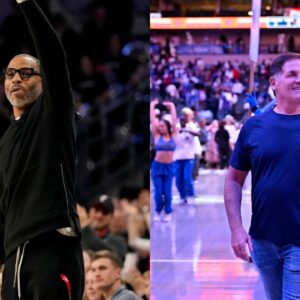 Kenyon Martin (L), Mark Cuban (R)