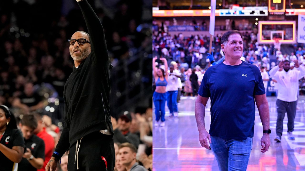 Kenyon Martin (L), Mark Cuban (R)