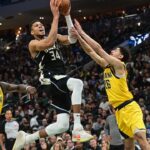 Giannis Antetokounmpo, Bucks v Pacers__