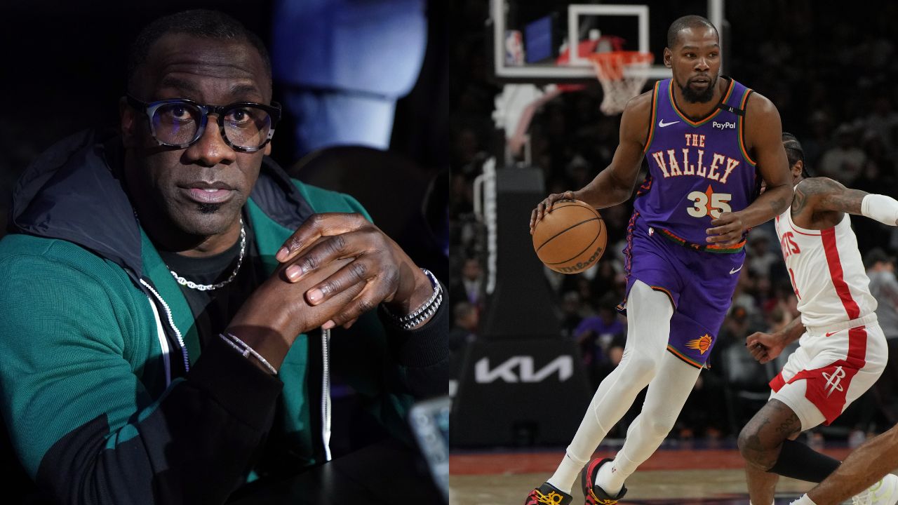 Shannon Sharpe (L), Kevin Durant (R)