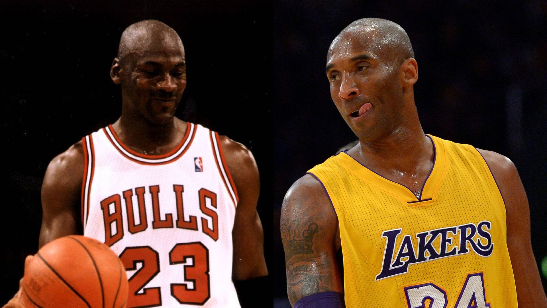 Michael Jordan (L) and Kobe Bryant (R)