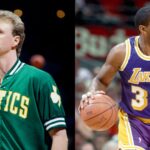 Larry Bird (L) and Magic Johnson (R)