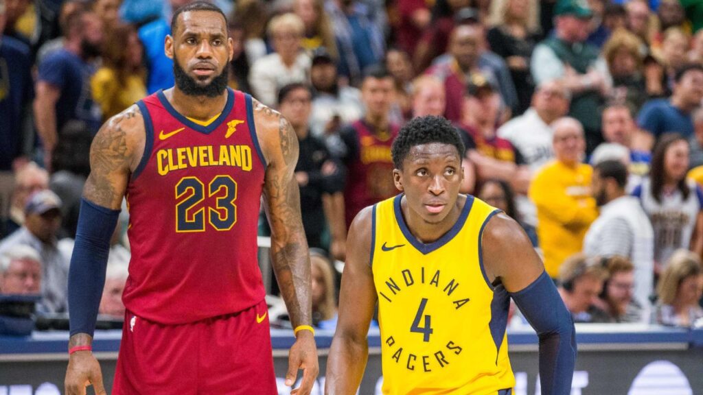 LeBron James (L) and Victor Oladipo (R) face off in the first round of the 2018 Playoffs Image Credits: Trevor Ruszkowski-Imagn Images