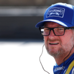 BRISTOL, TN - SEPTEMBER 20: Dale Earnhardt, Jr ( 88 JR Motorsports Hellmann s Chevrolet) talks with members of his crew during practice for the NASCAR, Motorsport, USA Xfinity Series Food City 300 on September 20, 2024 at Bristol Motor Speedway in Bristol, TN. (Photo by Jeff Robinson Icon Sportswire) AUTO: SEP 20 NASCAR Xfinity Series Food City 300 EDITORIAL USE ONLY Icon240920950300