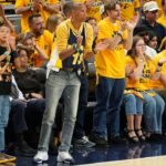 Reggie Miller attends game three of the 2025 NBA Finals between the Oklahoma City Thunder and the Indiana Pacers at Gainbridge Fieldhouse.