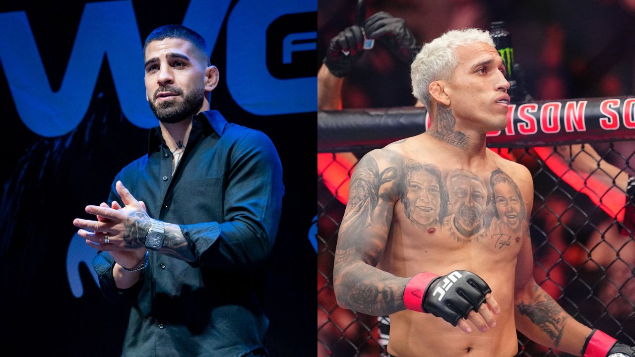 Ilia Topuria (L) and Charles Oliveira (R)