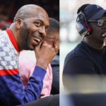 John Salley (L) and Michael Jordan (R)