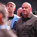 Dana White with the fans at Fontaine Bleu for PowerSlap 12 on March 7, 2025