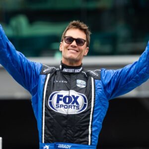 Tom Brady prior to the IndyCar Series 109th Running of the Indianapolis 500 at Indianapolis Motor Speedway.