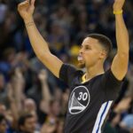 Mar 12, 2016; Oakland, CA, USA; Golden State Warriors guard Stephen Curry (30) gestures to the fans after a three point basket against the Phoenix Suns during the fourth quarter at Oracle Arena