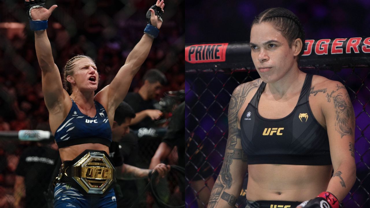 Kayla Harrison (L) and Amanda Nunes (R)