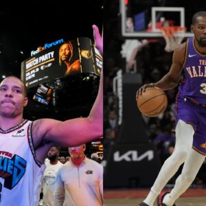 Desmond Bane (L), Kevin Durant (R)