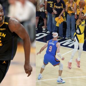 (L) Draymond Green (R) Alex Caruso, Tyrese Haliburton, Cason Wallace