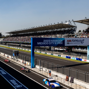 Safety Car in action during the 2023 Mexico City ePrix at the Autodromo Hermanos Rodriguez from January 12 to 14, in Mexico City, Mexico - AUTO - 2023 FORMULA E MEXICO CITY ePRIX DPPI Panoramic 03423001_GH_3958