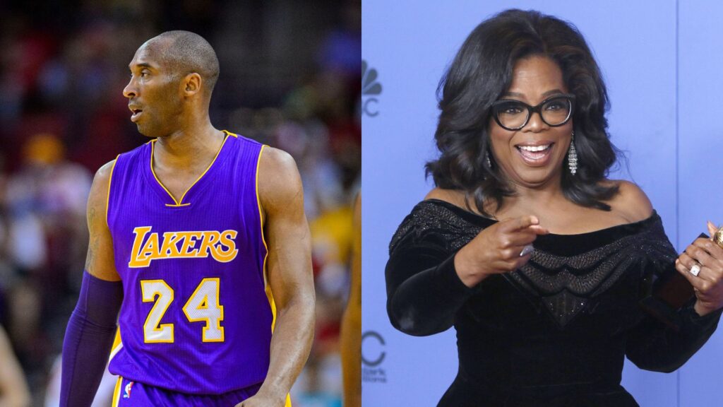 Kobe Bryant (L) and Oprah Winfrey (R)
