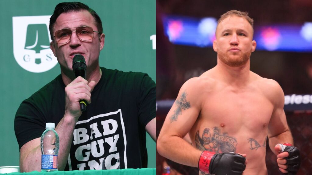 Chael Sonnen (L) and Justin Gaethje (R)