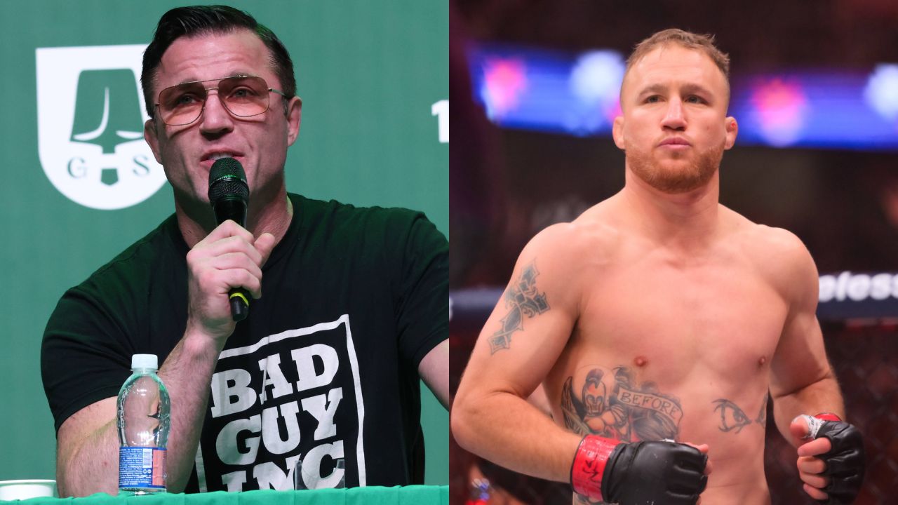 Chael Sonnen (L) and Justin Gaethje (R)