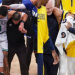 Jayson Tatum (L) and Tyrese Haliburton (R)