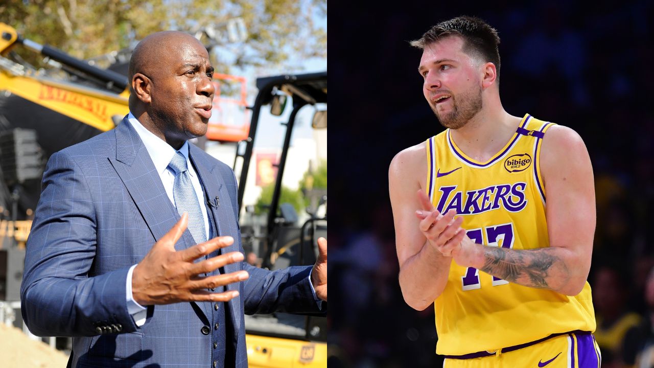 Magic Johnson and Luka Doncic
