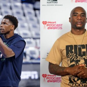 Anthony Edwards (L), Charlamagne Tha God (R)