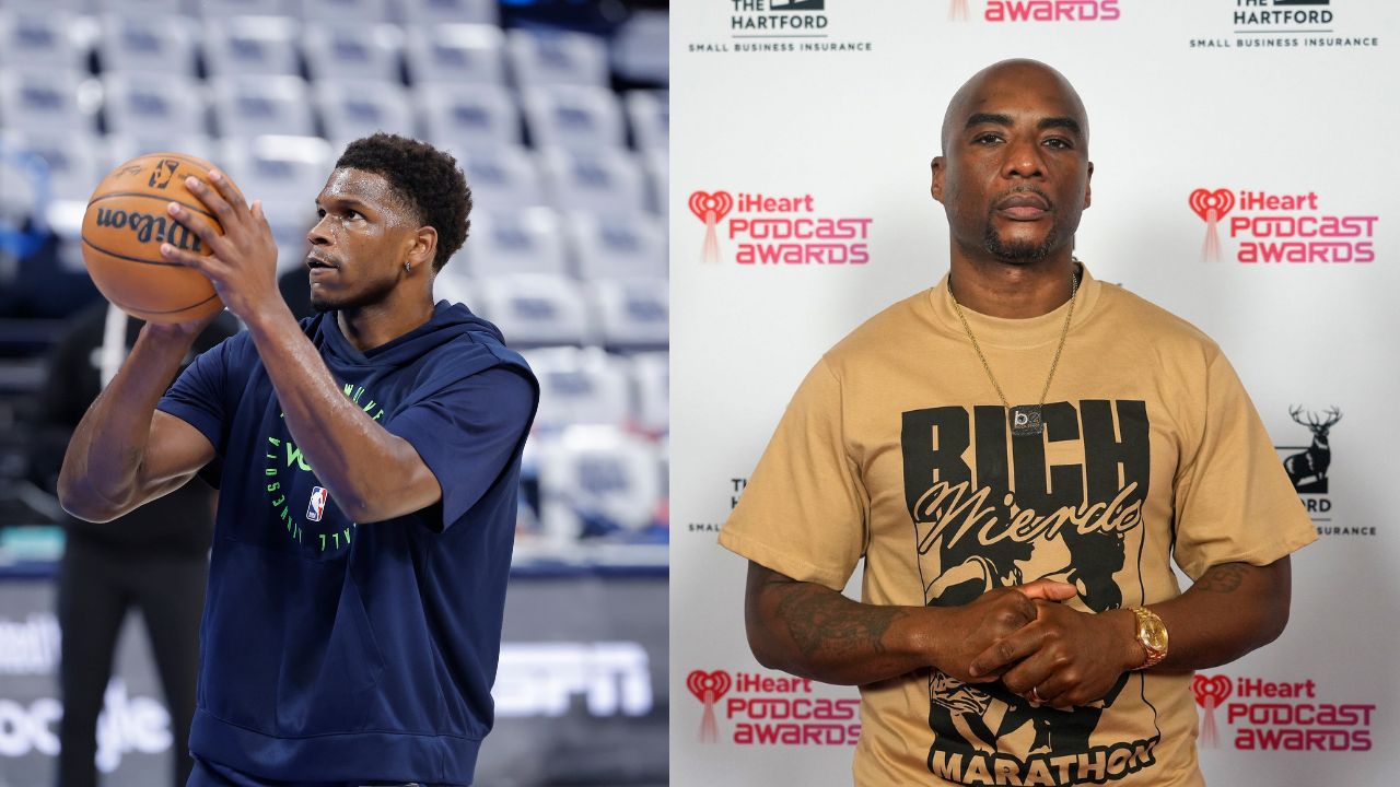 Anthony Edwards (L), Charlamagne Tha God (R)