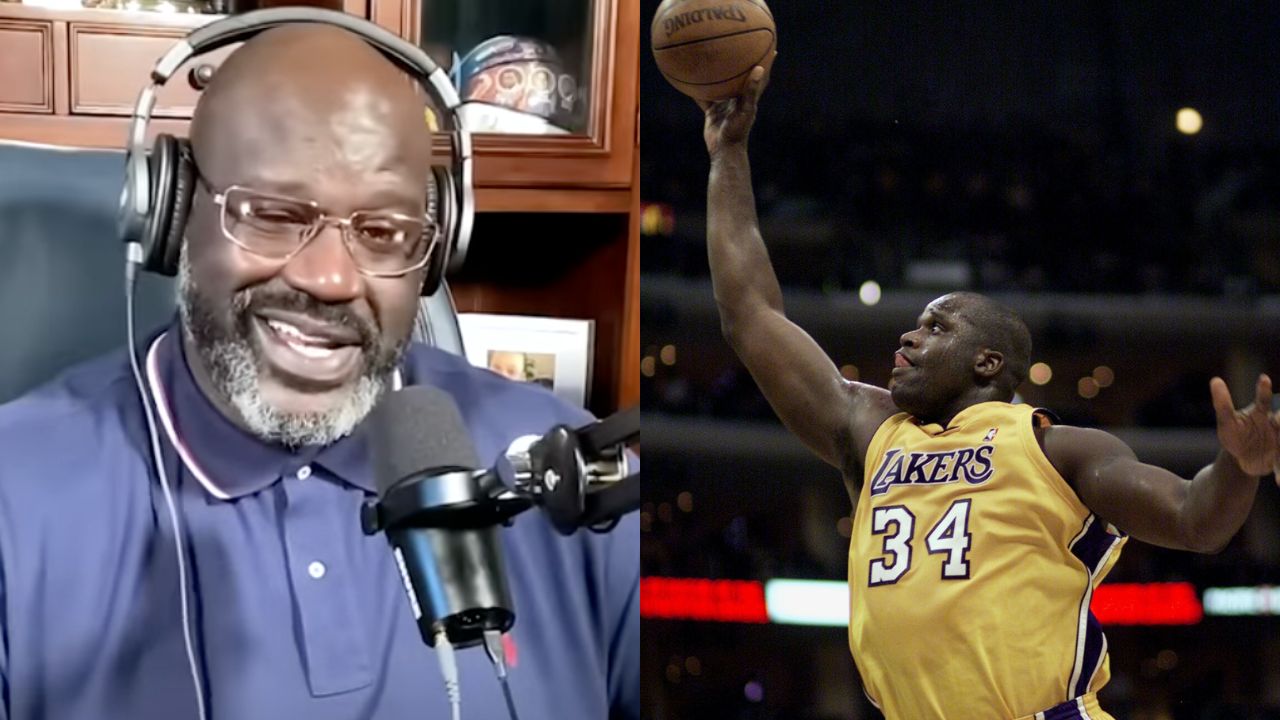 Shaquille O'Neal 2025 (L) and 2000 (R)