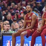 Evan Mobley and Donovan Mitchell