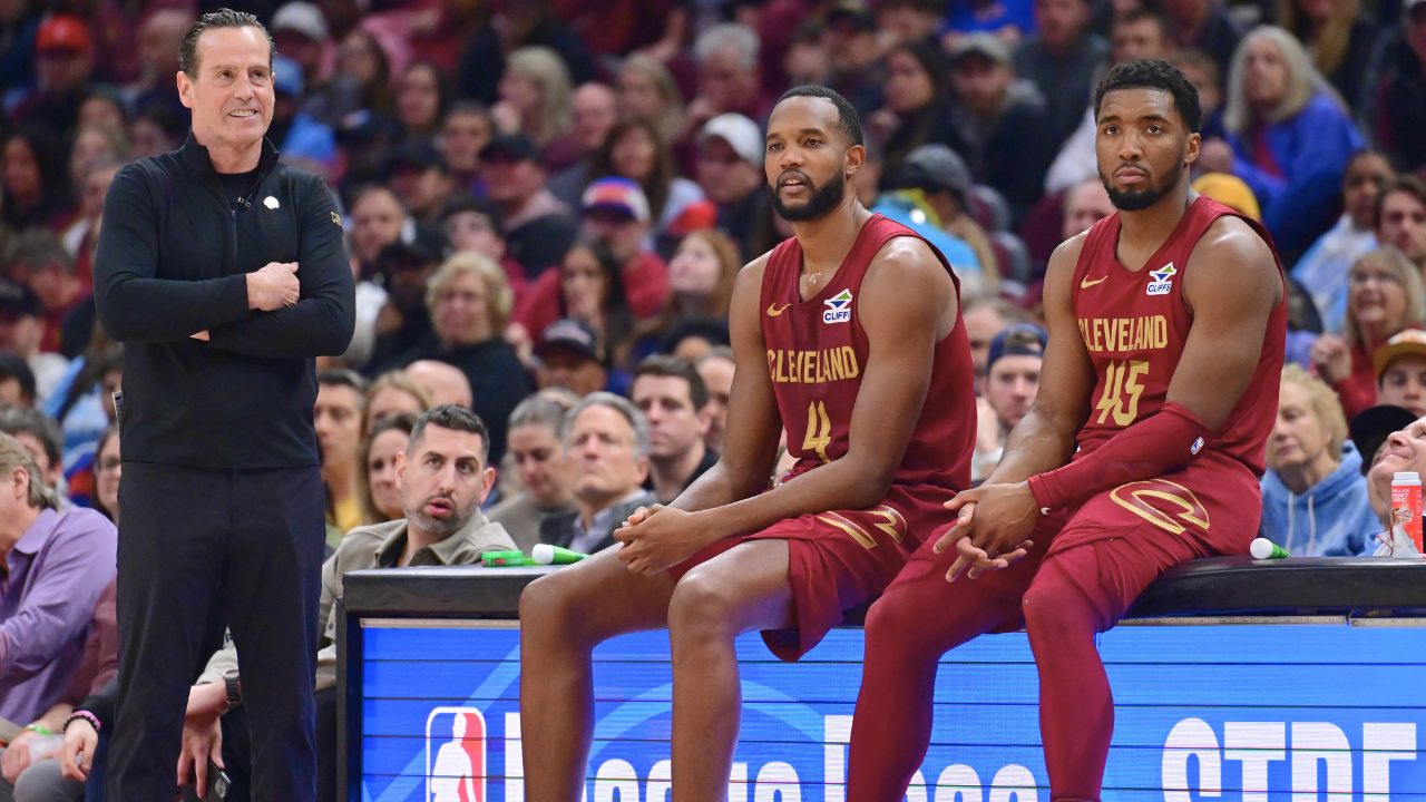 Evan Mobley and Donovan Mitchell