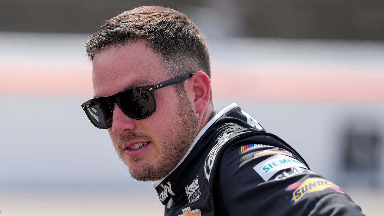 NASCAR Cup Series driver Alex Bowman (48) waits for the start during the Goodyear 400 at Darlington Raceway.