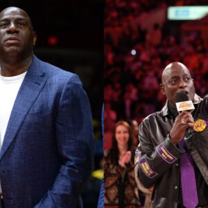 Magic Johnson (L), Michael Cooper (R)