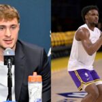 Cooper Flagg (L), Bronny James (R)