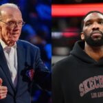 Billy Cunningham (L) and Joel Embiid (R)